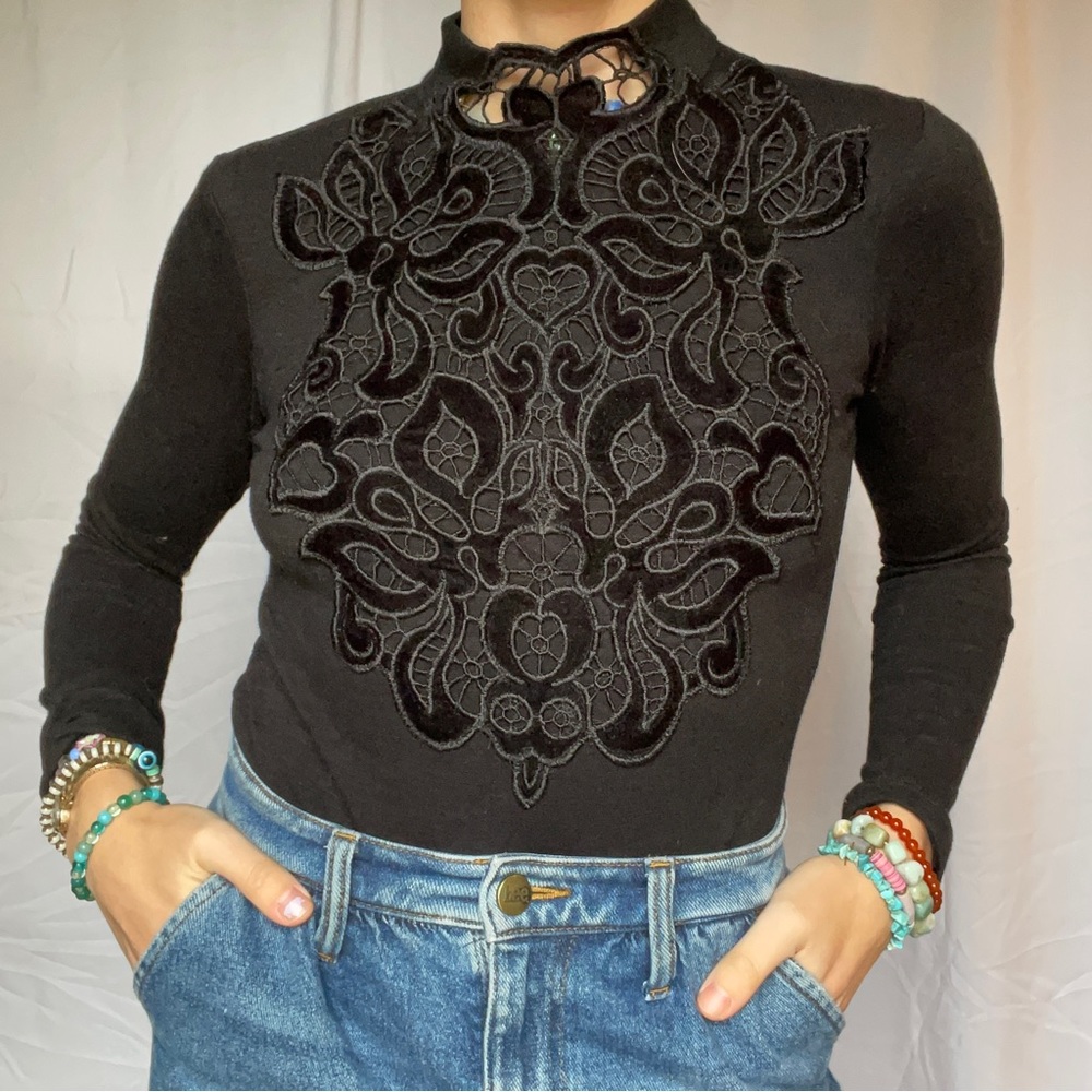 Black Turtle Neck Bodysuit